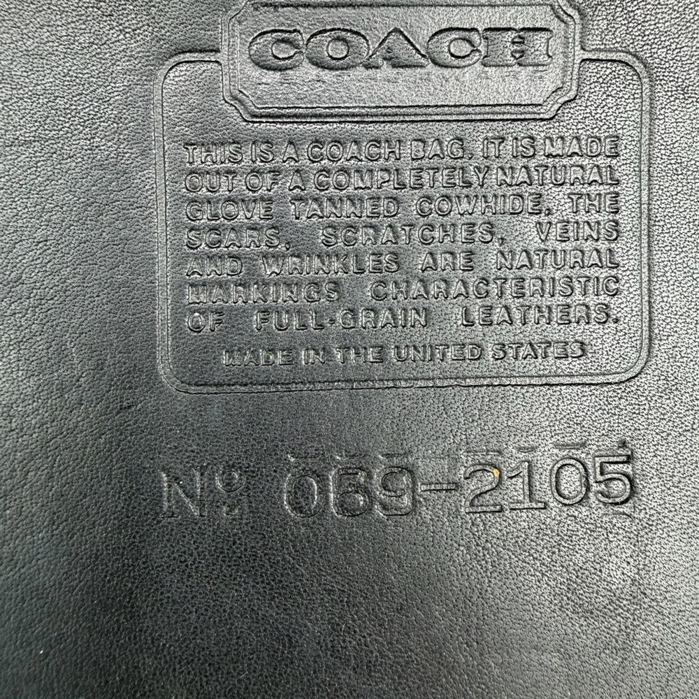 Coach Lexington Briefcase 5265 Black Glove-Tanned Leather USA 1992 Vintage